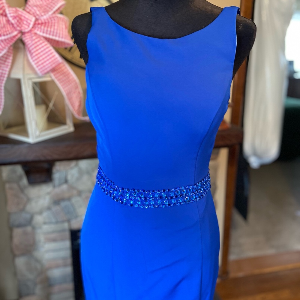 Royal blue gown
